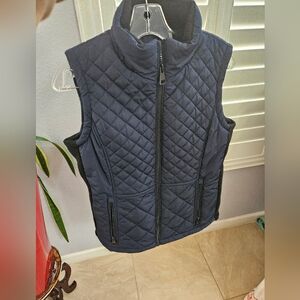 Quilted Navy Blue Vest Size Small
